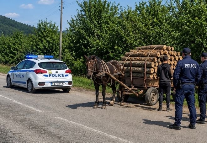 Хванаха младеж с каруца с незаконни дърва във врачанско село