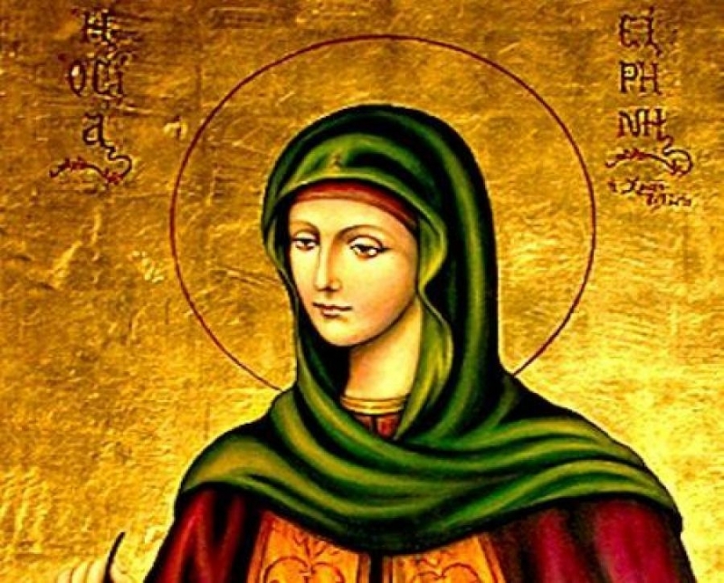 Света великомъченица Ирина - тя била дъщеря на езичници, на
