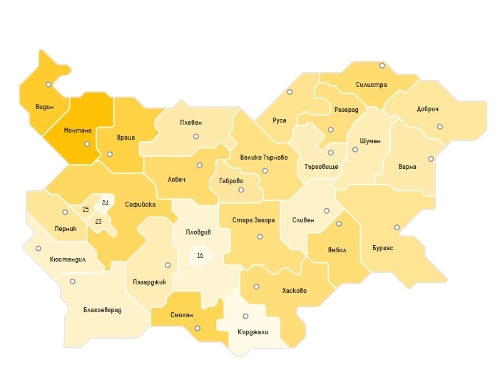 Към 13 00 часа избирателната активност е около 18 гласят прогнозните