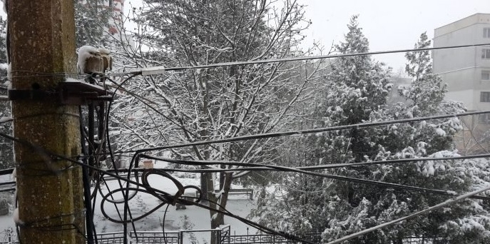 Снегът и вятърът причиниха аварии в електропреносната мрежа в община