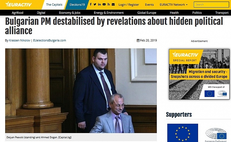Българският премиер е дестабилизиран от разкрития за скрит политически съюз