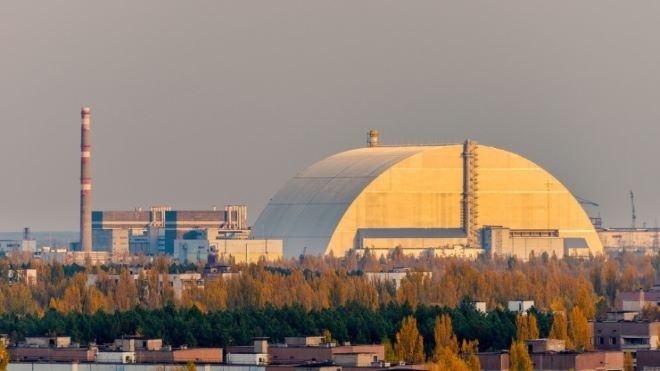 Защитният саркофаг на атомната електроцентрала в Чернобил построен с цел