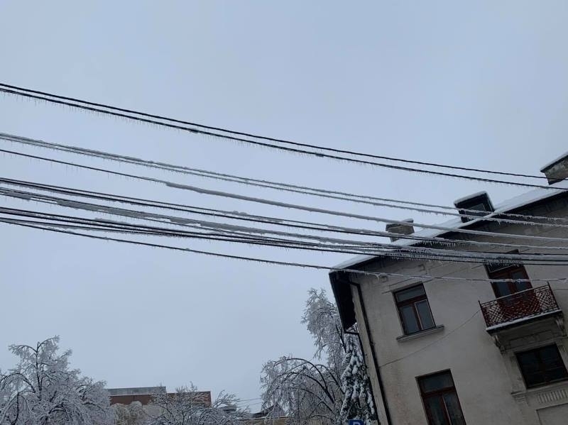 Падналият сняг остави десетки къщи в област Враца без ток