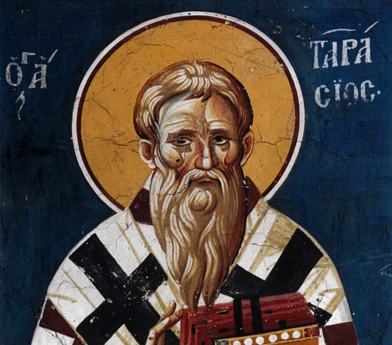 Днес православната църква почита Св Тарасий архиеп Константинополски Св Тарасий