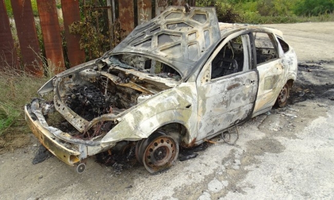 Кола е изгоряла напълно в землището на белослатинското село Търнак