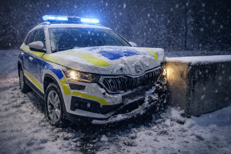 Полицай е катастрофирал със служебен джип в Берковица съобщават от