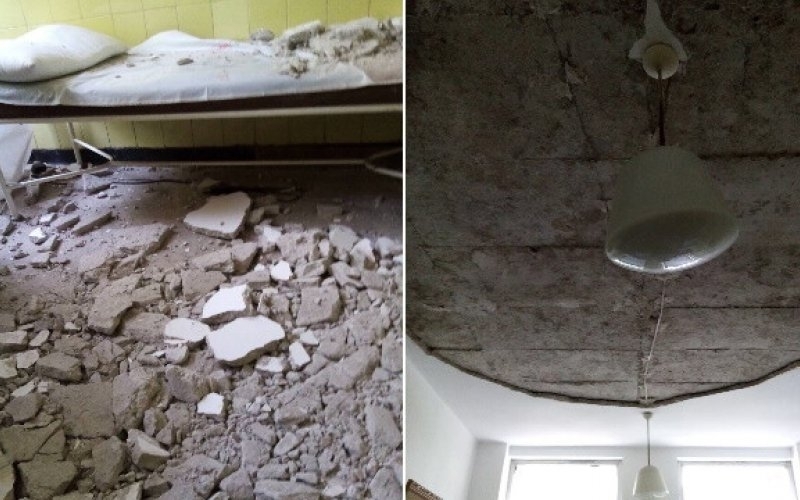Таван в лекарски кабинет е паднал върху пациенти в болницата