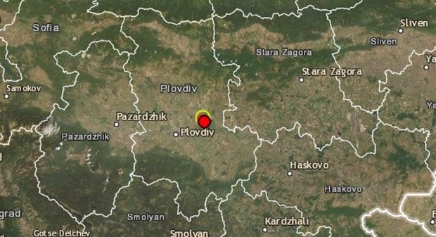 Земетресение с магнитуд 2.5 е регистрирано в района на Пловдив