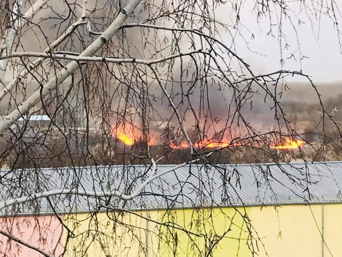 Сметището зад спортната зала в Козлодуй се запали за пореден