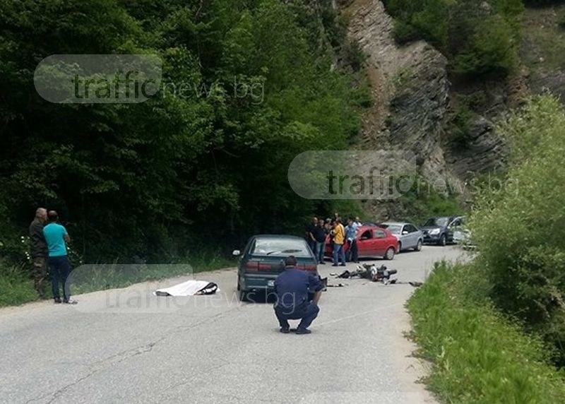 Жестока катастрофа е станала на пътя Девин Триград Моторист е