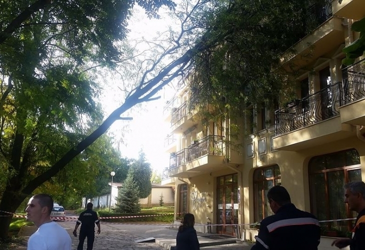 Изгнило 100 годишно дърво се разцепи на две и рухна тази