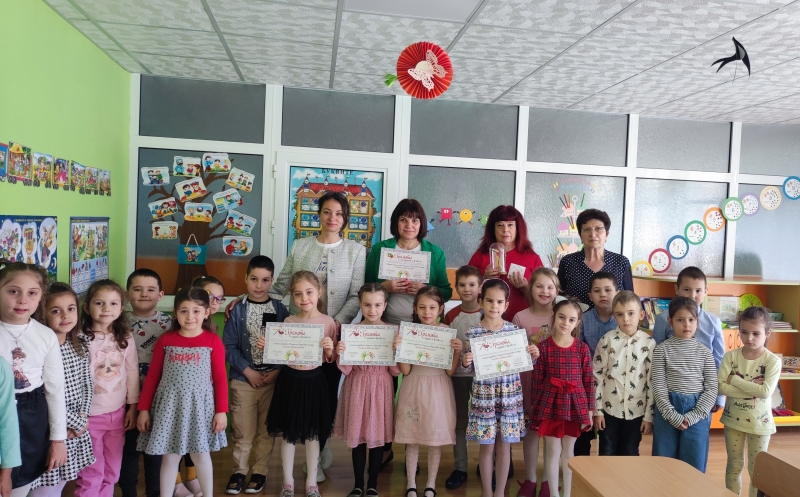 Днес децата от четвърта група Гъбка в детска градина Единство