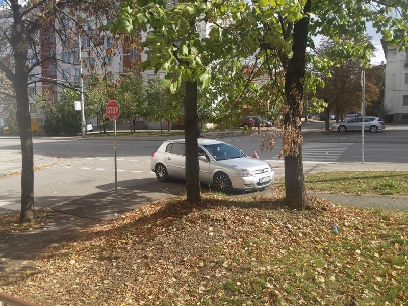 Враца има нов шампион по нагло паркиране. Днес около 13.00