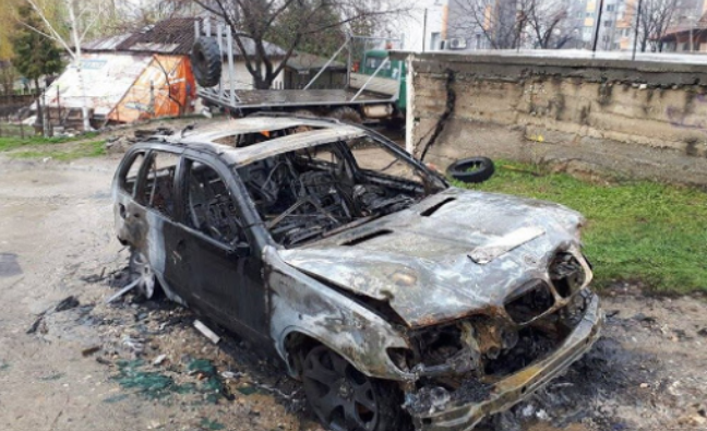 Лек автомобил изгоря като факла в Монтанско съобщиха от полицията