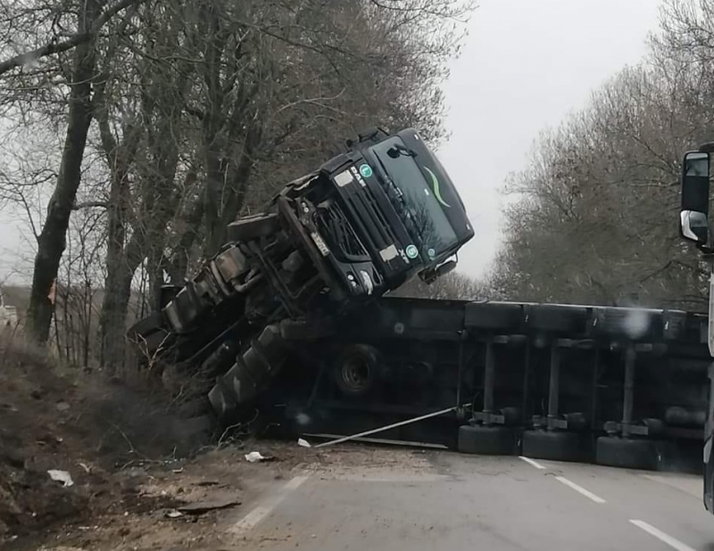 Зрелищен инцидент с ТИР препречи международен път Е 79 между Видин