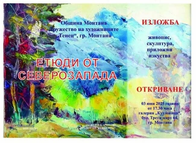 Откриват изложба „Етюди от Северозапада“ в Монтана