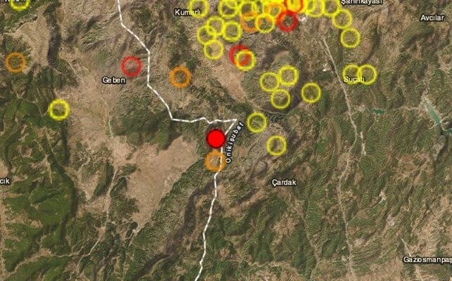 Две силни земетресения удариха Турция през последния час. 
Трус с магнитуд