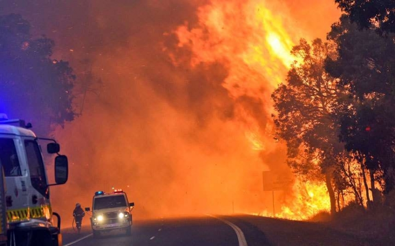 Високи температури и силни ветрове предизвикаха пожари в Австралия които