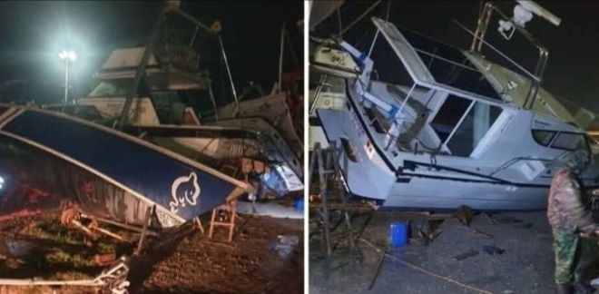 Пориви на вятъра със скорост до 154 5 км ч