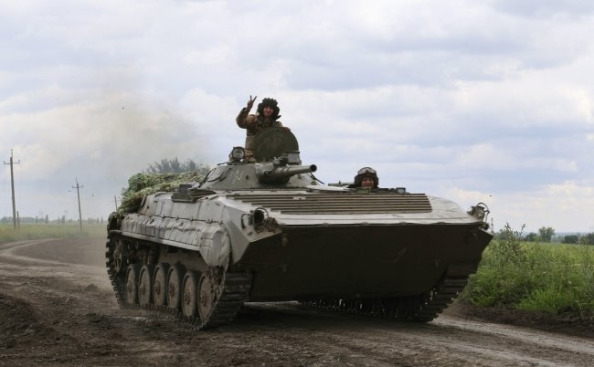 Украинските войски които извършват контранастъпление срещу руските окупационни сили са