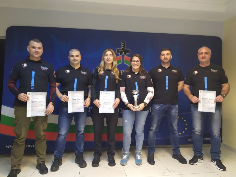 Отборът по стрелба на СК Спартак Враца при ОД