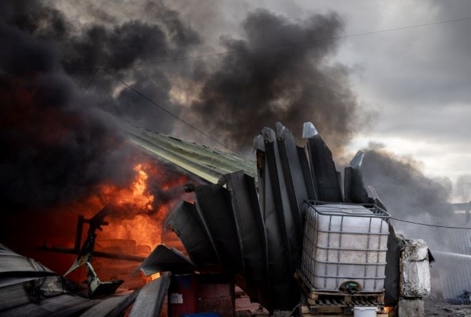 Русия обяви днес че е унищожила склад за гориво близо