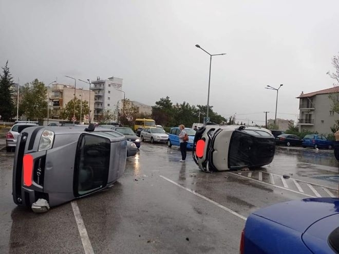 Торнадо преминало през Халкидики изкорени десетки дървета отнесе покриви на