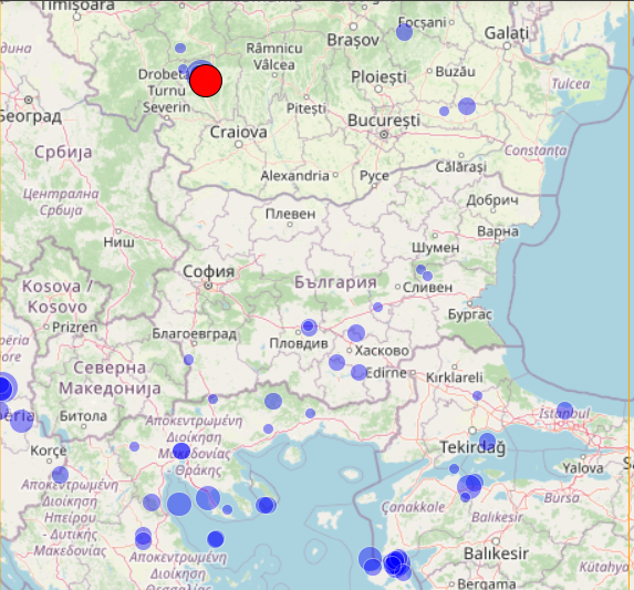 Трусът в Румъния който бе усетен преди минути във Враца