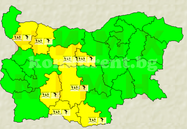 Предупреждават за опасни метерологични явления в областите Монтана и Враца