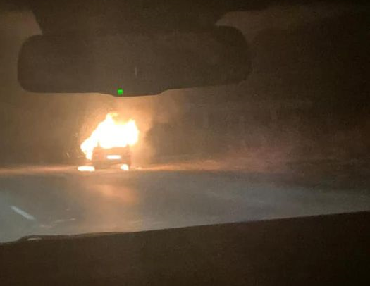 Кола горя на главен път Е 79 в Монтанско научи BulNews