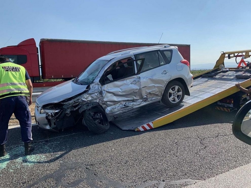 Тежка катастрофа е станала при 303 км на АМ Тракия