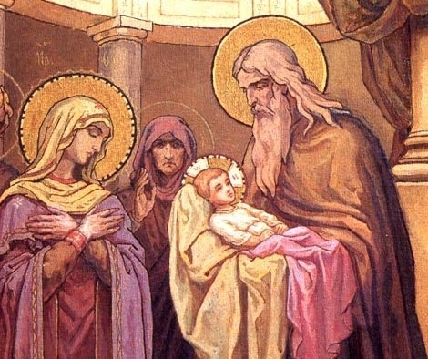 На 3 февруари православната църква почита Свети Симеон Богоприимец и Анна пророчица Денят след Сретение
