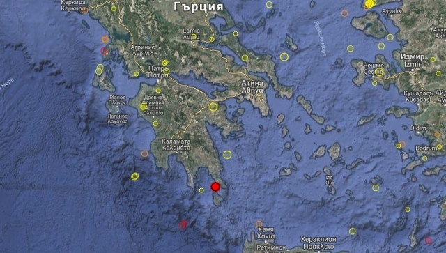 Силно земетресение беше регистрирано в южната ни съседка Гърция Трусът