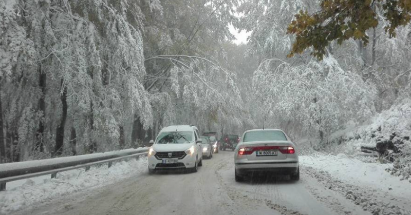 Само пет сантиметра е снежната покривка в Монтана Основните улици