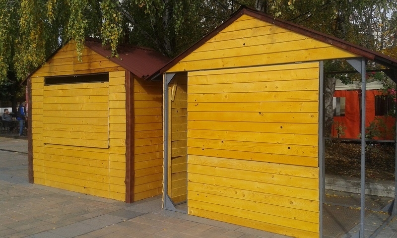 Ръчно изработени сувенири глинени съдове щанд за ръчен хлебчета и