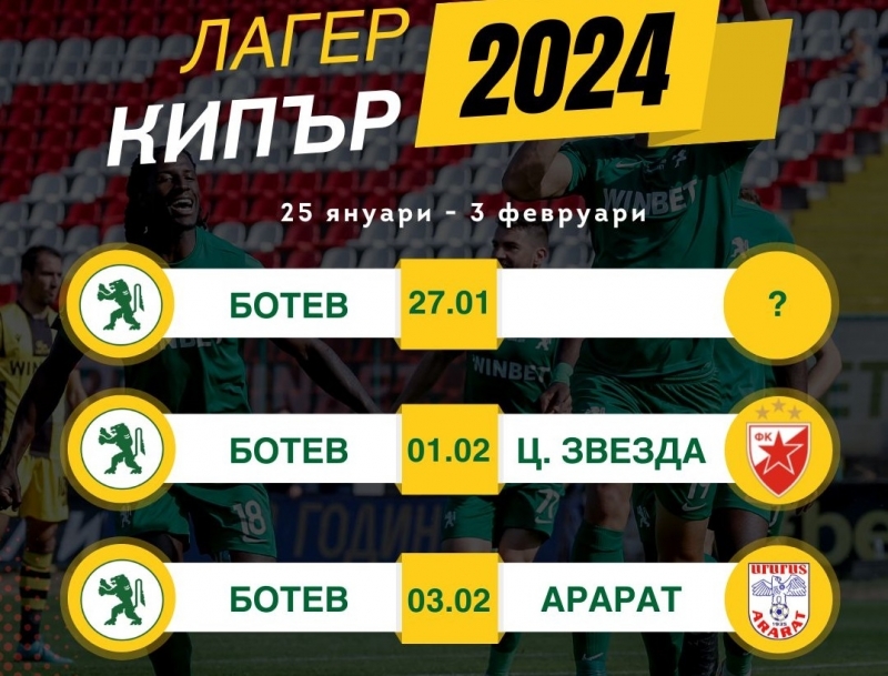 Ботев Враца ще проведе втората част от своята зимна подготовка