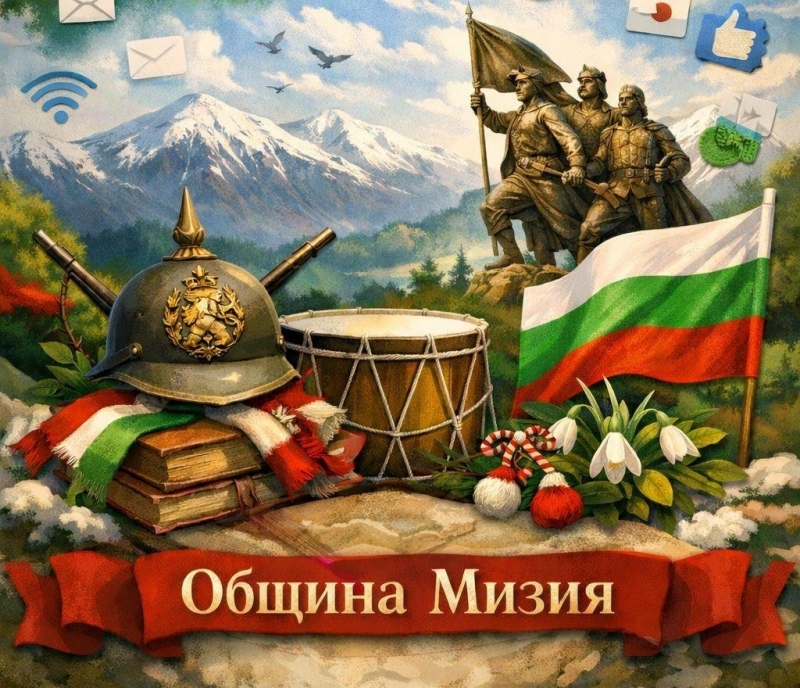Община Мизия обявява онлайн конкурс, посветен на 3 март