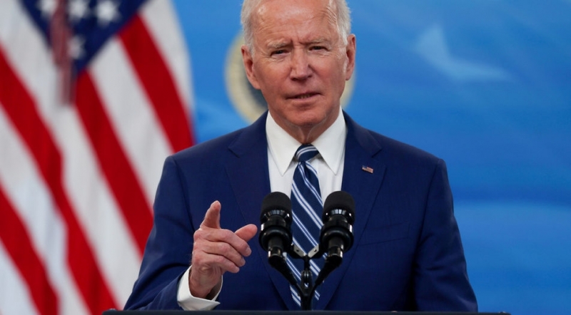 Президентът на САЩ Джо Байдън който е на обиколка из