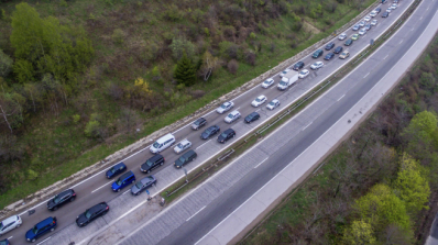Движението при 41 ви километър на АМ Хемус в посока Варна преди