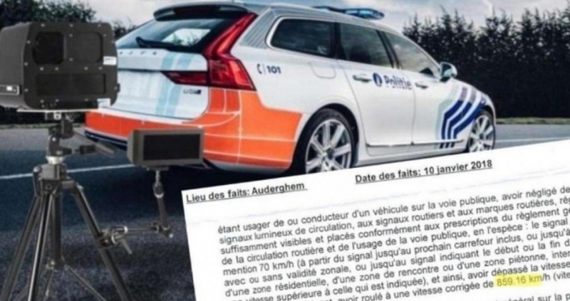 Шофьор сниман да кара с 914 км ч от белгийската полиция