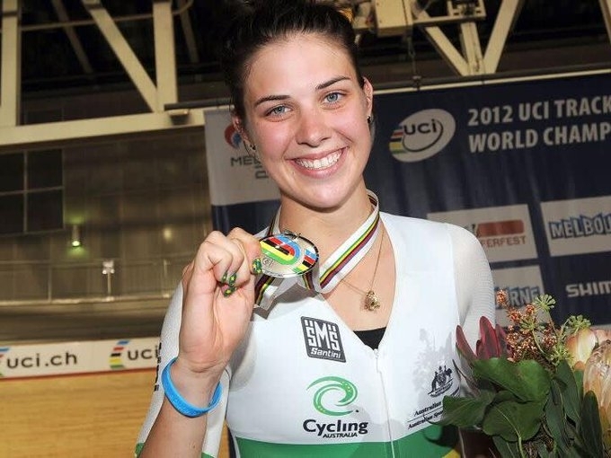 Австралийската олимпийска състезателка по колоездене на писта и бивша световна шампионка