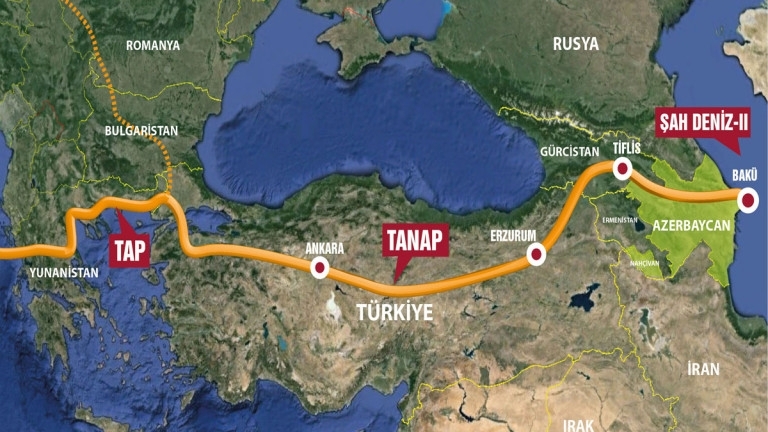 Трансанадолският газопровод TANAP който ще пренася газ от Азербайджан към