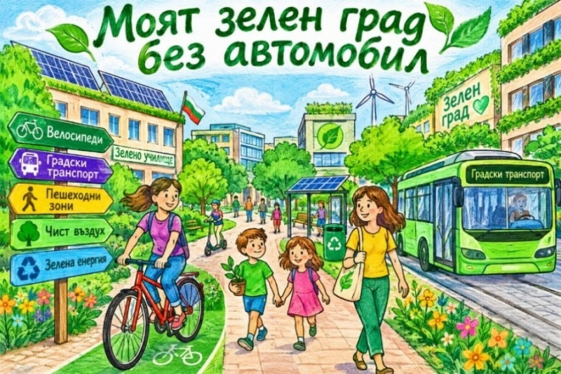 РИОСВ-Монтана обяви конкурс за рисунка на тема "Моят зелен град без автомобил"