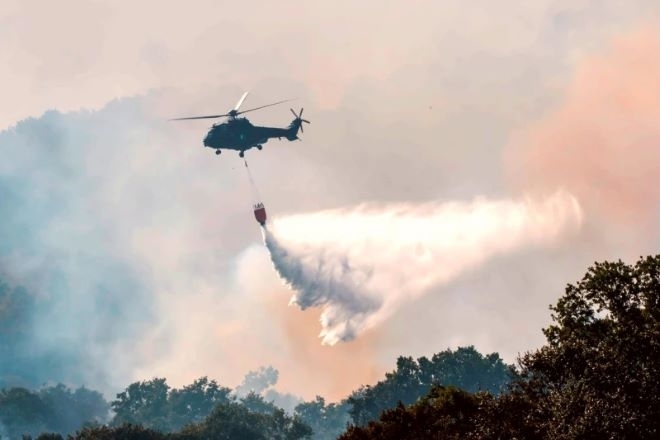 Общо 58 военнослужещи със специализирана техника и два хеликоптера участват