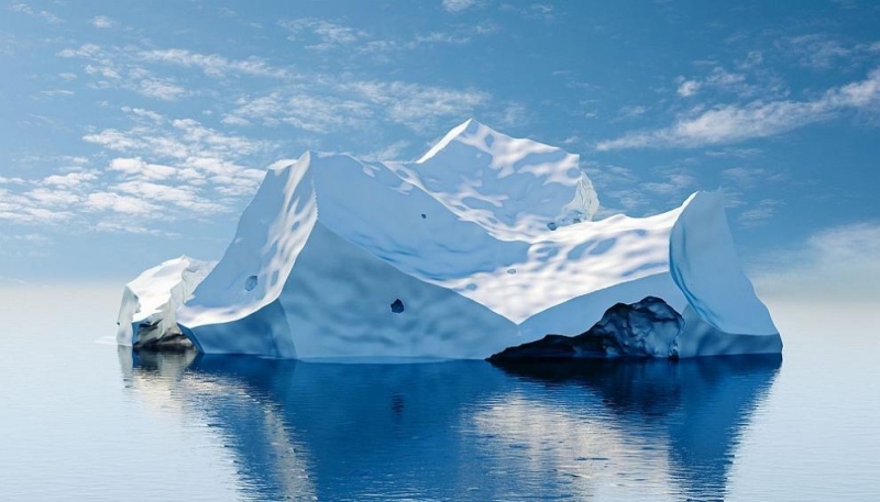 Ледът, който се е стопил от Гренландия и Антарктика, се