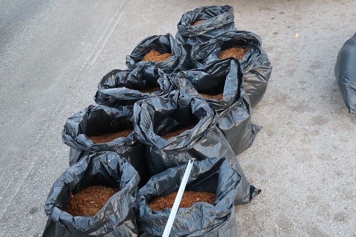 Видински полицаи са открили и иззели рекордно количество незаконен тютюн