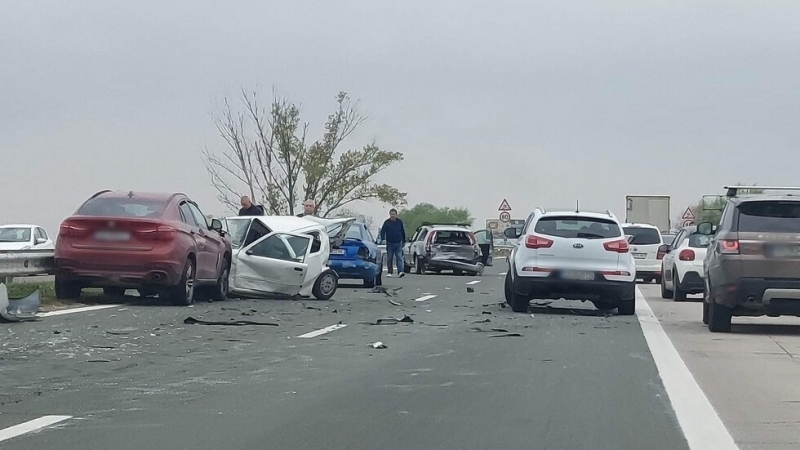Четиримата пострадали при верижната катастрофа станала на АМ Тракия в