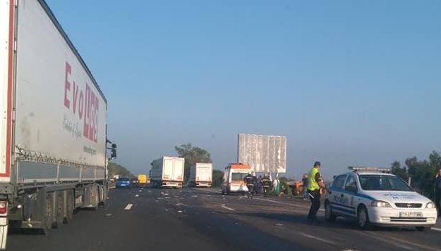 Истински ад се е разиграл преди минути на автомагистрала Тракия