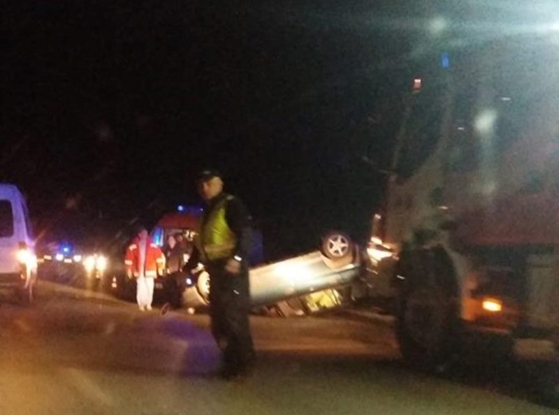 Зрелищна катастрофа е станала снощи на изхода на Берковица Жена