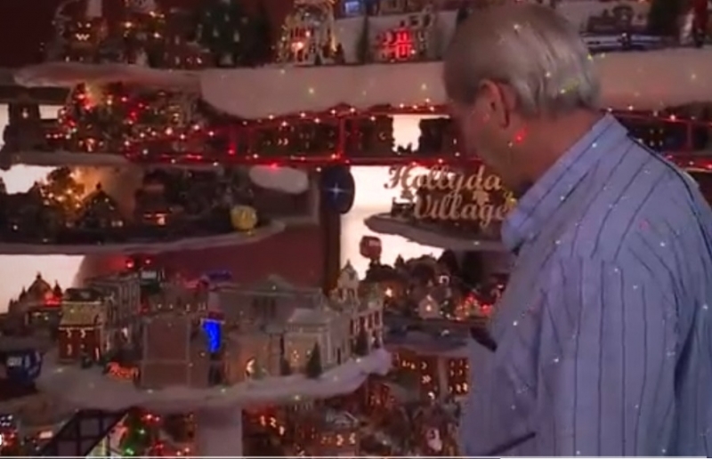 Цял град с коледна украса в хола Това направили семейство